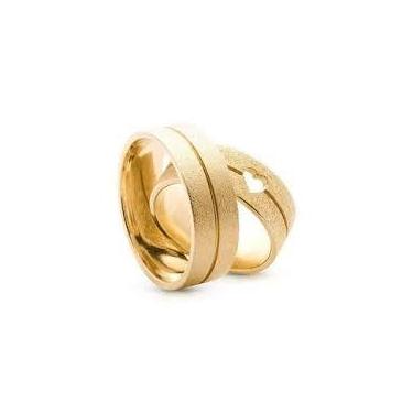 Imagem de Aliancas Par Casamento Ouro 18 Kilates 7 mm 12 Gramas Qualquer Modelo 