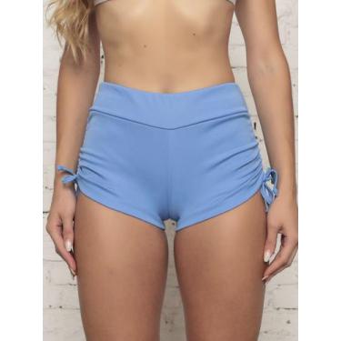 Imagem de Shorts Moda Praia Academia Sunquini Feminino Com Cós e Ajuste Lateral 