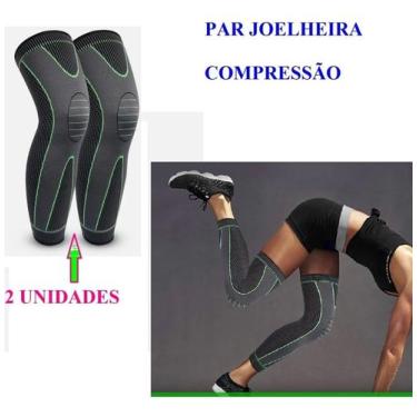 Imagem de Kit 2 Joelheiras Par Meia Grande De Compressao Articulação - EMB ECOMM