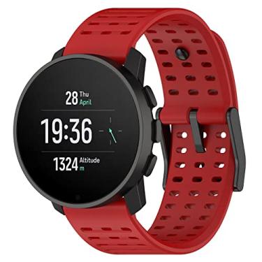 Imagem de Pulseiras de relógio compatíveis com Suunto Vertical feminino e masculino, pulseiras de substituição ajustáveis para smartwatch Suunto 5 Peak/Suunto 9 Peak/Suunto Peak Pro (vermelho)