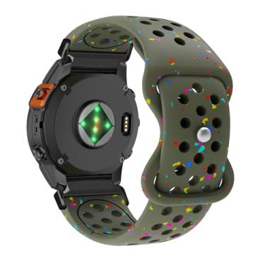 Imagem de Pulseiras Compatíveis com Garmin Fenix 5X GPS/Fenix 5X Puls, Pulseira Esportiva Respirável de Silicone Macio Pulseira de Substituição para Garmin Fenix 5X GPS/Fenix 5X Puls para Mulheres e Homens (10)