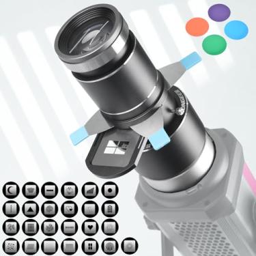 Imagem de Foco óptico para luz de montagem Bowens, projetor de fotografia para retratos Tiktok em forma de luz compatível com Aputure Amaran 60D/XS/100X/D 200D/GODOX SL60, 4 filtros de cor e 25 Gobos