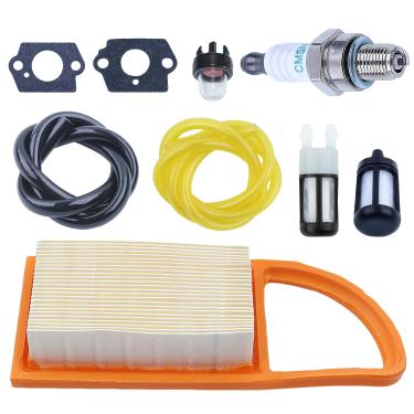 Imagem de AUMEL Kit de vedação de vela de ignição de filtro de combustível de ar para soprador Magnum Stihl BR500 BR550 BR600 BR700 BR700 Número da peça de substituição da peça: 42821410300, 00003503514