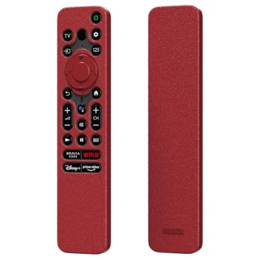 Imagem de Capa para Sony RMF-TX800U/TX900U Voice Remote Contorl, capa protetora antichoque, especialmente projetada para controles remotos Sony 4K / 8K Ultra HD TV BRAVIA XR X80K X90K X90K X95K (vermelho)