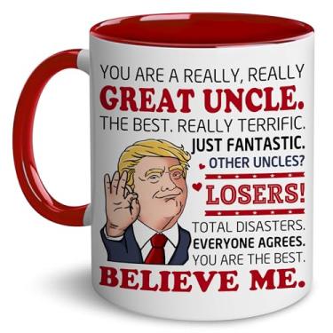 Imagem de BECHUSKY Uncle Gifts - Caneca de Natal para tio - Caneca do tio-avô - Presentes engraçados You Are The Best Unlce For Unlce For Uncle New Uncle From Niece Nephew For Christmas Birthday Father's Day
