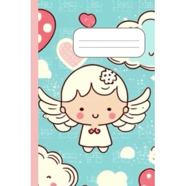 Imagem de Cuaderno Kawaii de Ángeles: 108 Páginas Rayadas para Soñadores y Creyentes: Regalos para Bautizo, Comunión, Bodas, Confirmación, Cristianos