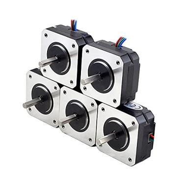 Imagem de STEPPERONLINE 5 Peças Nema 17 Motor de Passo Bipolar 1.8Deg 16Ncm (22.6Oz.In) 1A 42X42X20Mm 4 Fios para Impressora 3D Exturder Cnc Diy