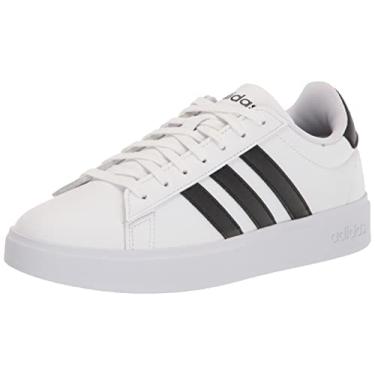 Imagem de adidas Grand Court 2.0 Tênis masculino, Branco/Preto/Branco, 8.5 Wide