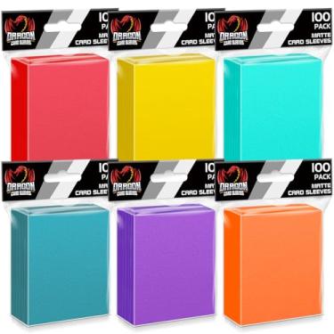 Imagem de 600 capas de cartas Toploaders para cartas colecionáveis, 6 cores macias para cartões de beisebol para cartões padrão, adequado para MTG, cartão de futebol, cartões esportivos, cartas de jogo