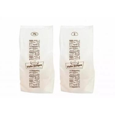 Imagem de SACO KRAFT BRANCO 3kg Volte Sempre 15x37cm C/ 500un - Embalebem