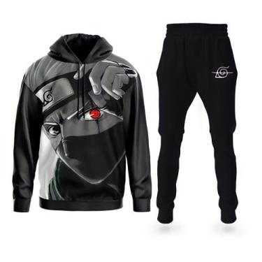 Imagem de Conjunto Moletom Kakashi Naruto Blusa + Calça Top Full - Dall Bello, P
