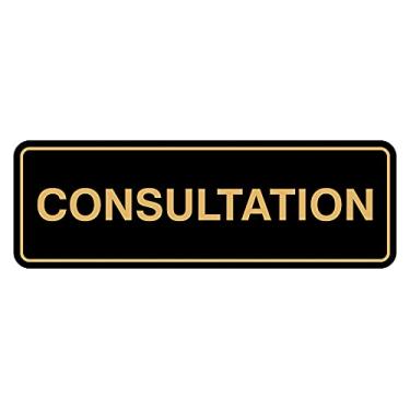 Imagem de Signs ByLITA Placa de consulta padrão (ouro preto) - Grande