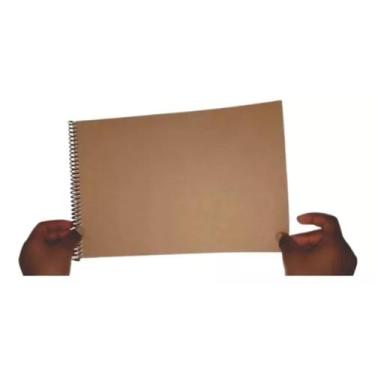 Imagem de 01 Caderno De Desenho Capa Kraft 230g, 75 Folhas 287x200mm - MONARCA