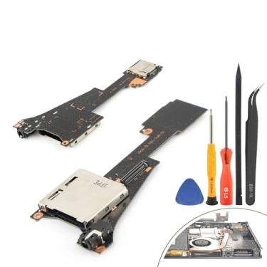 Imagem de Substituição para leitor de cartão de cartucho de jogo OLED para Nintendo Switch OLED HEG-SUB-01 Bandeja de slot para cartão micro SD com porta de entrada de fone de ouvido acessórios peças com