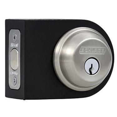 Imagem de SCHLAGE Lock CO B60N619 Fechadura de cilindro único, níquel acetinado