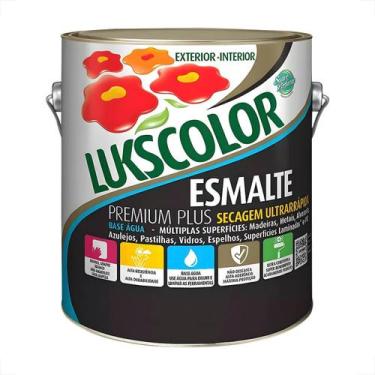 Imagem de Tinta esmalte lukscolor base agua acetinado 3600ml branco