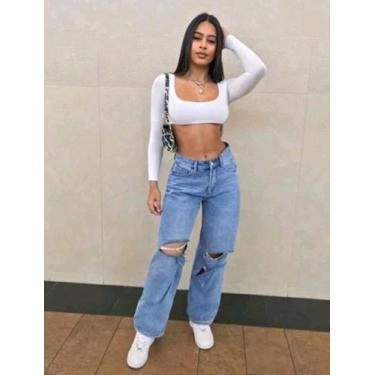 Imagem de Blusa top cropped manga longa suplex frente dupla - Louis Albenio Coll