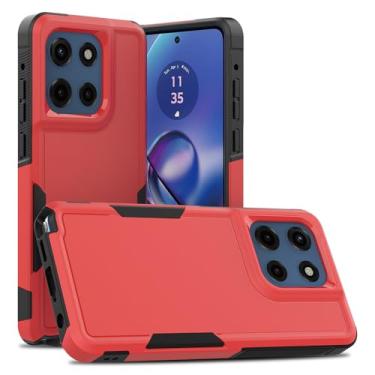 Imagem de Palbyes Capa para Moto G Stylus 5G 2025, TPU + PC, camada dupla antiderrapante, absorção de choque, capa protetora para celular Mororola Moto G Stylus 5G 2025 (vermelho)