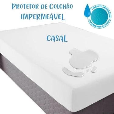Imagem de Protetor de Colchão Impermeável Casal 1,38x1,88m Arrumadinho Enxovais