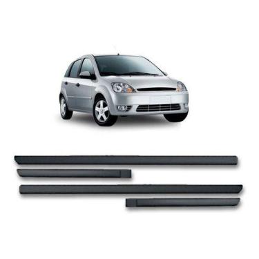 Imagem de Friso Lateral Fiesta Hatch 2003 04 05 06 2007 4 Pecas Preto - FRISART