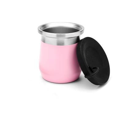 Imagem de BALIBETOV Cabaça de Erva Mate – Copo de Erva Mate de Aço Inoxidável de 266 ml com Isolamento de Parede Dupla, Base Antiderrapante, Tampa de Silicone à Prova de Derramamento – Mate Argentino – Canecas