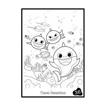 Imagem de Livro de Colorir Infantil, 50 Desenhos para Pintar, Kit de Atividades (Tema Diversos)