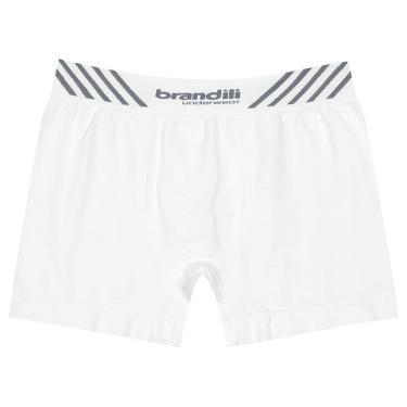 Imagem de Cueca Boxer Infantil Menino Brandili Branco