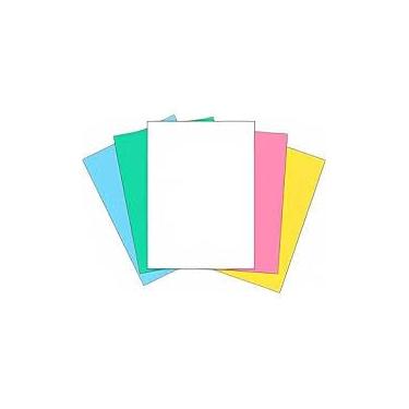 Imagem de Cartolina Colorida, 48x66cm, Kit com 10 Folhas, 5 Cores Sortidas (Branco, Azul, Rosa, Verde, Amarelo)