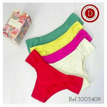 Imagem de kit com 5 Calcinhas Bombom de Microfibra Cupcake - Diamantes Lingerie 