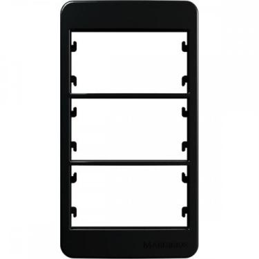 Imagem de Placa Para Condulete Margirius Sleek 3/4 Preta (3Modulo Horizontal) Co