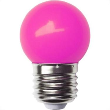 Imagem de Lampada Led Bolinha Galaxy E27 3Wx127V Rosa 1234 - Kit C/10, 110V