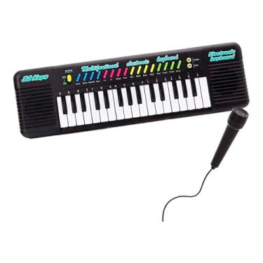 Imagem de Teclado Eletrônico Musical Infantil com 37 Teclas, Microfone, LED Colorido