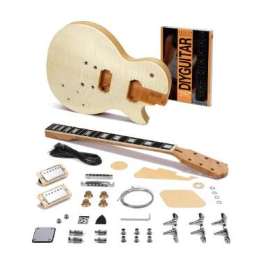 Imagem de Guitarra elétrica Fesley DIY LP Style com corpo/pescoço em mogno