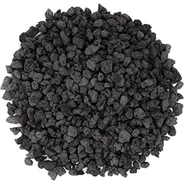 Imagem de Mr. Fireglass Pedra vulcânica natural preta de 4,5 kg para lareira a gás em ambientes internos e externos | Pedras vulcânicas de lava para decoração de paisagismo, plantas em vaso, 0,8 cm - 1,5 cm