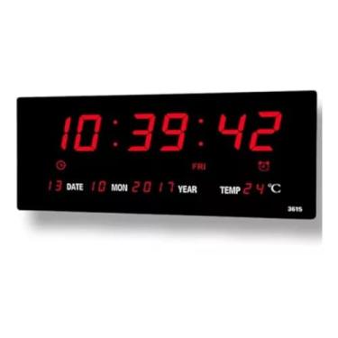 Imagem de Relógio de Parede Digital LED Grande para Academia, Hospital, Empresas, Comércio