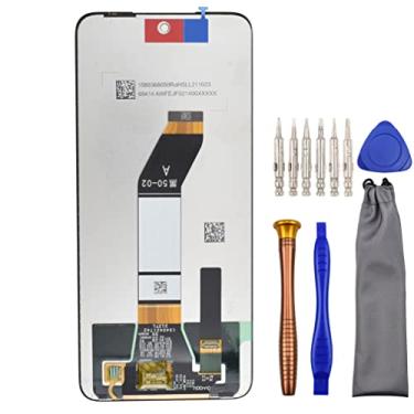 Imagem de Substituição completa do conjunto de digitalizador LCD de tela para Xiaomi Redmi Note 11 4G Redmi 10 21121119SC com kit de ferramentas preto de 6,5 polegadas