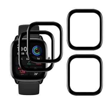 Imagem de YIFNTANG [Pacote com 4] Protetor de tela para Amazfit GTS 4 Mini Smartwatch, HD Clear, antiarranhões, anti-impressão digital, compatível com Amazfit GTS 4 Mini