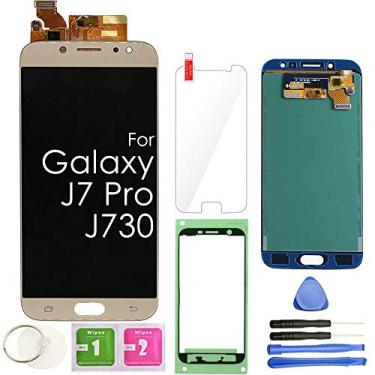 Imagem de J7 PRO Tela LCD de substituição para montagem digitalizador sensível ao toque (dourado) para Samsung Galaxy J730 2017 J730G J730F SM-J730F/DSM J730FM/DSM J730G/DS J730GM/DS