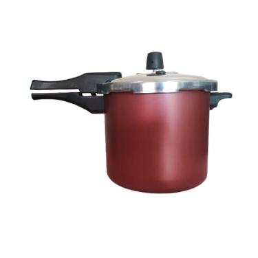 Imagem de Panela de Pressão fechamento externo 7 litros Antiaderente vermelha Alusol