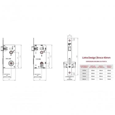 Imagem de Fechadura 3f Bella Banheiro Inox Cromada
