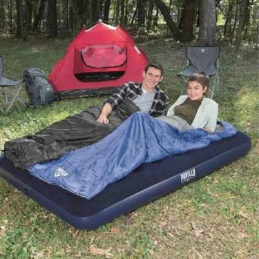 Imagem de Colchão Inflavel Casal Bestway Viagem Praia Campo Até 300 Kg, Azul