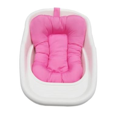 Imagem de Almofada de Banho Anatômica Rosa para Bebê – Conforto e Segurança no Banho