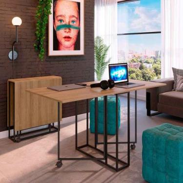 Imagem de Mesa de Escritório Dobrável Industrial Home Office 142 cm - Placa e Po