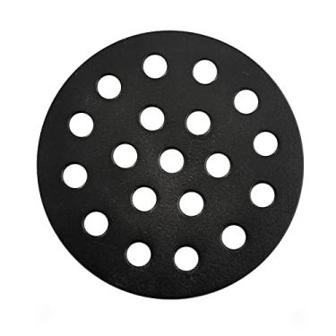 Imagem de Quantfire Grelha de Fogo de Ferro Fundido de 6,5", Placa de Carvão de Alta Temperatura para Churrasco para Grelha de Fogo de Ovo Verde S/Mini/Médio Grande, Acessórios de Substituição de Carvão