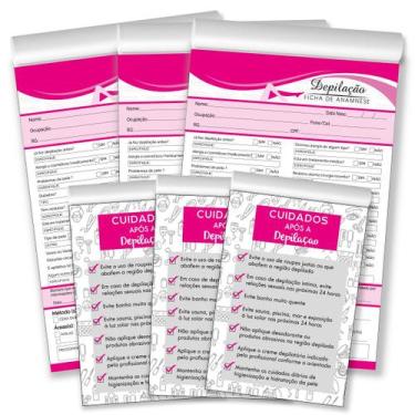 Imagem de Ficha Anamnese para Depilação CheckList Cliente 6 Blocos - Sonar