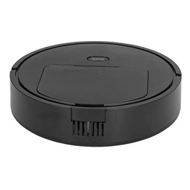 Imagem de Vassoura automática, robô de varrer 3 em 1, robô aspirador e esfregão, aspirador de pó para varredura de chão com absorção de poeira, carregamento USB 40 db baixo ruído, robô doméstico inteligente para pelos de animais de estimação, pisos duros