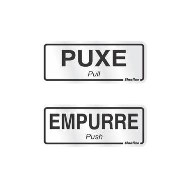 Imagem de Placa de alumínio puxe empurre 120AG Sinalize