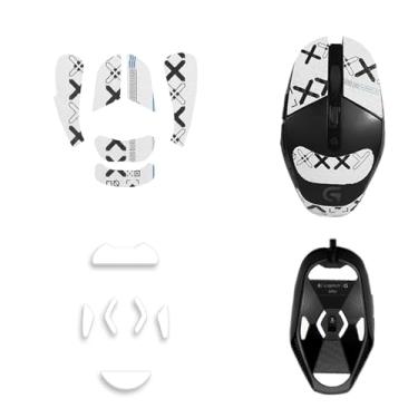 Imagem de NOUKAJU Fita adesiva para mouse cobertura total para Logitech G303 e Logitech G302, aderência antiderrapante para mouse, kit de atualização de mouse profissional autoadesivo resistente ao suor