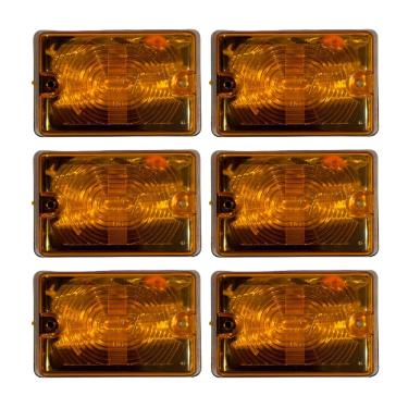 Imagem de 6 Lanterna Lateral Caminhão Carreta Bau Tijolinho Gf0.115