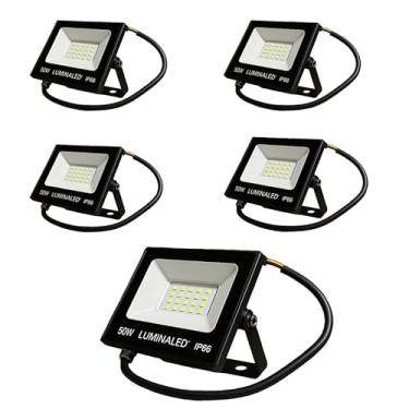 Imagem de Kit Com 5 Refletor Led 50W Tensão AC127-220V